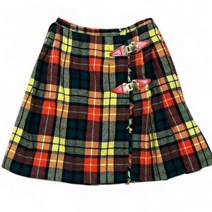 Vintage 1960’s Artbro Plaid Wool Skirt-Juniors